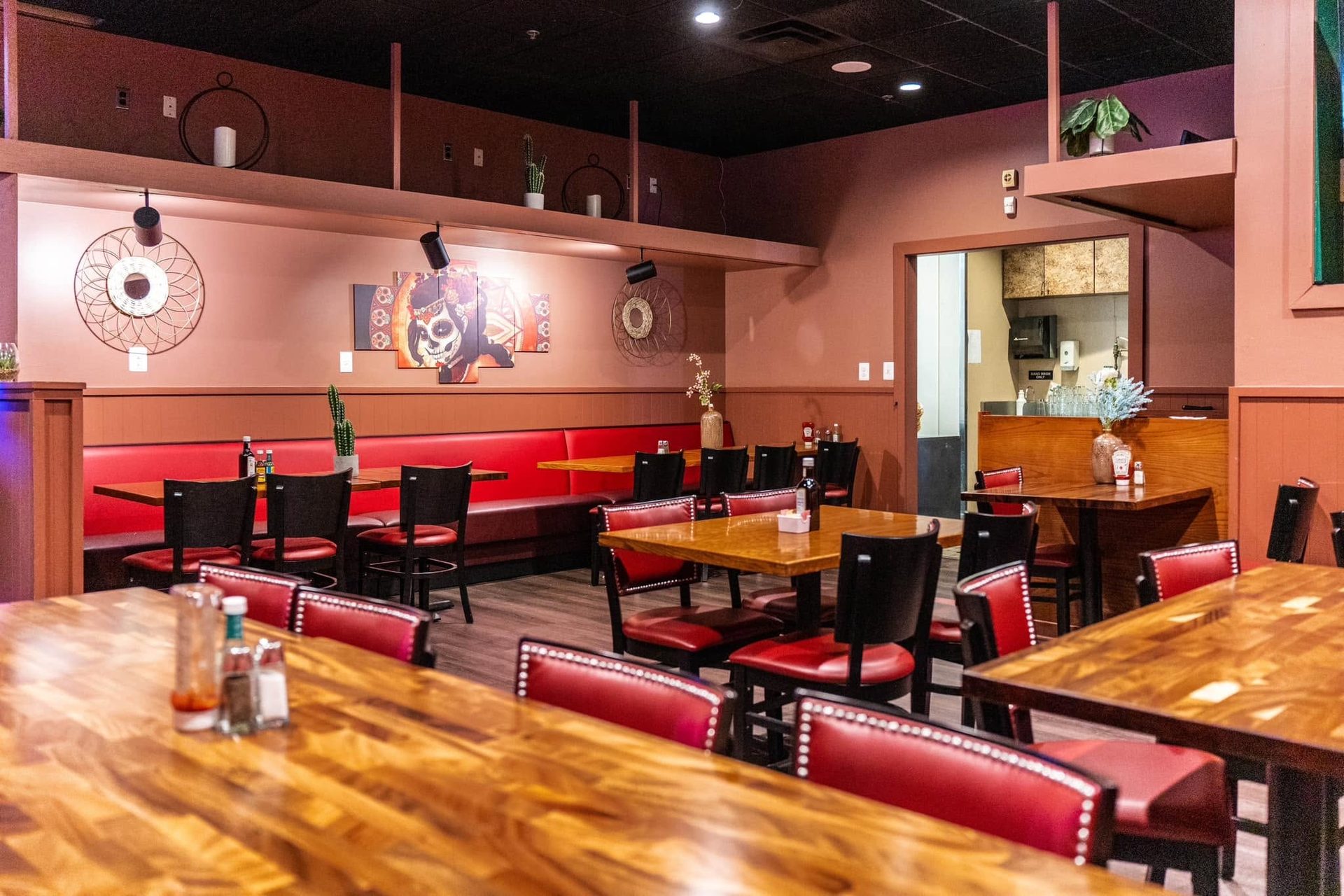 Hand-painted booths and a seat for everyone
