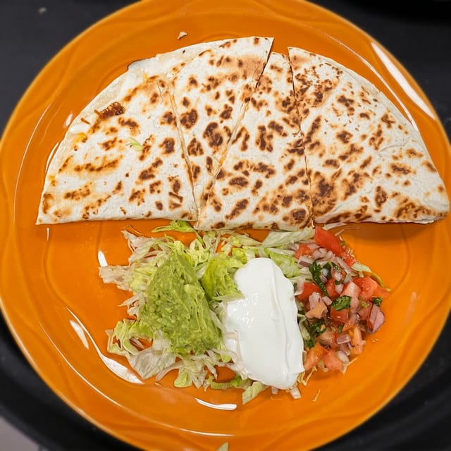Veggie Quesadilla.